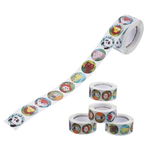 Veemoon 5 Rollen Runde Cartoon Tier Aufkleber für Selbstklebende Belohnungssticker zur Motivation im Unterricht Dekoration Scrapbook und Bastelprojekte Veemoon 5 Rollen Runde Cartoon Tier Aufkleber für Selbstklebende Belohnungssticker zur Motivation im Unterricht Dekoration Scrapbook und Bastelprojekte von Veemoon