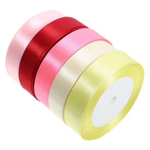Veemoon 5 Rollen Satin Geschenkband Geschenkverpackung Schleifenband Dekoband zum Basteln DIY Partydeko Pastellfarben Geschenkverpackungsband Veemoon 5 Rollen Satin Geschenkband Geschenkverpackung Schleifenband Dekoband zum Basteln DIY Partydeko Pastellfarben Geschenkverpackungsband von Veemoon