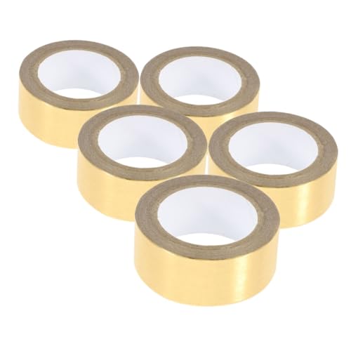Veemoon 5 Rollen Washi Tape Set Goldene Dekorative Klebebänder für Scrapbooking Journaling und Diy Projekte Stark Haftend und Einfach Anzuwenden für Kreative Designs von Veemoon