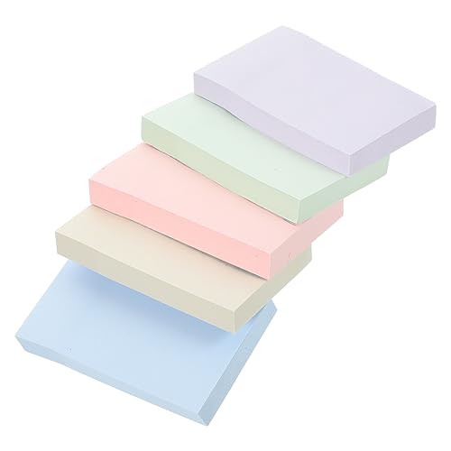 Veemoon 5 Sätze Fünf Sets von Bunten Notizblöcken Abreißbare Haftnotizen Kleine Selbstklebende Tabs für Notizen Dekorative Memo Pads für Schüler und Vielseitig Einsetzbar von Veemoon