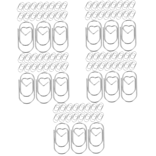 Veemoon 5 Sätze Liebe Lesezeichen Pin Clips Weiß Büroklammer Blau Klein Memo Papier Schreibwaren Farbig Geformt Stichworte Sortiert Empfindlich Es Ist Silver 50 Stück * 5 von Veemoon