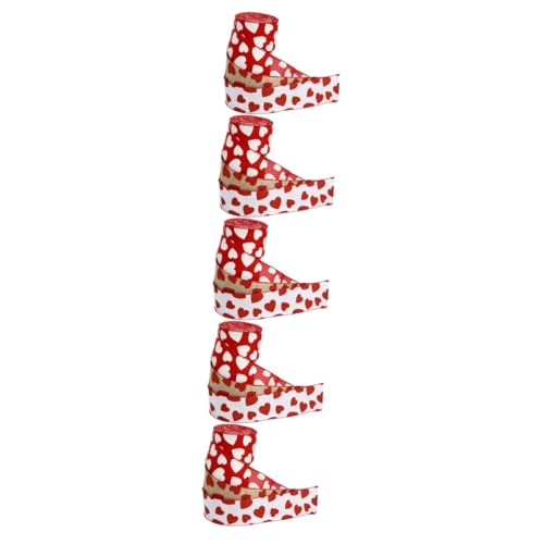 Veemoon 5 Sätze Valentinstagsband Mit Herzmuster Drahtkante Geschenkband Für Verpackungen Für Hochzeitsdekorationen Und Diy Projekte 3 Rollen * 5 Veemoon 5 Sätze Valentinstagsband Mit Herzmuster Drahtkante Geschenkband Für Verpackungen Für Hochzeitsdekorationen Und Diy Projekte 3 Rollen * 5 von Veemoon