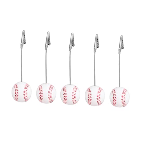 Veemoon 5 Stück Baseball Tischkartenhalter aus Resin mit Metall Krokodilklammern Fotohalter Platzkartenhalter und Papierclips für Hochzeit Party Büro und Zuhause Veemoon 5 Stück Baseball Tischkartenhalter aus Resin mit Metall Krokodilklammern Fotohalter Platzkartenhalter und Papierclips für Hochzeit Party Büro und Zuhause von Veemoon