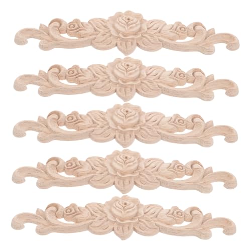 Veemoon 5 Stück Blumendekoration aus Holz Wohnkulturapplikation Dekorative Holzapplikationen unlackiertes Holz Onlay Tür geschnitzte Applikation Möbeldekoration selber machen Kautschukholz Veemoon 5 Stück Blumendekoration aus Holz Wohnkulturapplikation Dekorative Holzapplikationen unlackiertes Holz Onlay Tür geschnitzte Applikation Möbeldekoration selber machen Kautschukholz von Veemoon