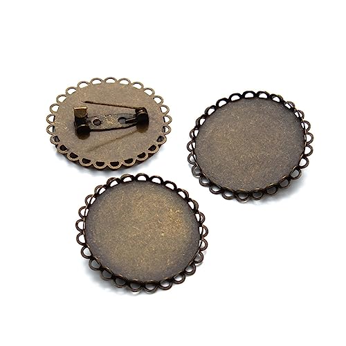 Veemoon 5 Stück Broschenhalter Broschennadeln Broschen Anstecknadel Basis Rund Antike Bronze Broschenbasis Cabochon Brosche Antike Bronze Schmuckfassungen Damen Boutonniere Veemoon 5 Stück Broschenhalter Broschennadeln Broschen Anstecknadel Basis Rund Antike Bronze Broschenbasis Cabochon Brosche Antike Bronze Schmuckfassungen Damen Boutonniere von Veemoon
