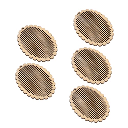 Veemoon 5 Stück Diy Kreuzstich Holzplatten Mini Holzanhänger für Kreuzstich für Bastelprojekte und Handgefertigt mit Feiner Verarbeitung Veemoon 5 Stück Diy Kreuzstich Holzplatten Mini Holzanhänger für Kreuzstich für Bastelprojekte und Handgefertigt mit Feiner Verarbeitung von Veemoon