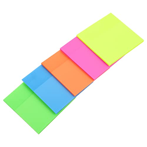 Veemoon 5 Stück Durchsichtige Haftnotizen Selbstklebende Farbige Memo Sticker für Schule und Büro pro Packung Repositionierbare Notizzettel für Effektives Lernen und Organisieren von Veemoon