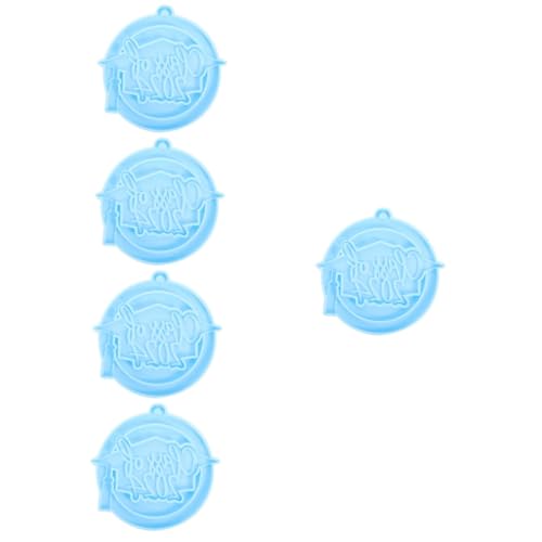 Veemoon 5 Stück Gedenkanhänger Schlüsselbund Name Silikonformen für Epoxidharz Harzschlüsselkettenformen Keychain -Harz -Crafting -Silikonform Schlüsselkette Anhängerform Kieselgel Blau von Veemoon