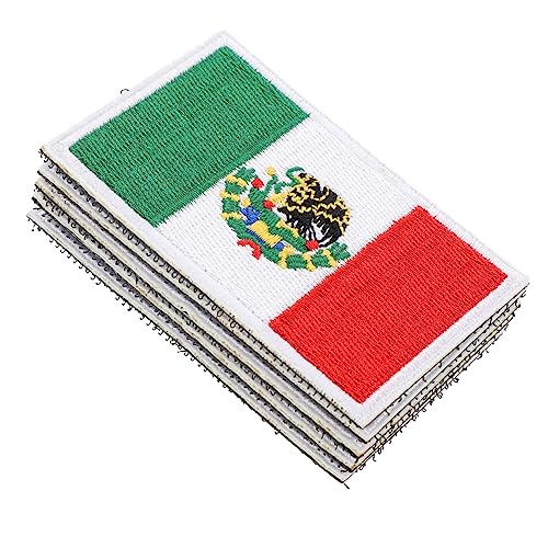 Veemoon 5 Stück Gestickter Stoffaufnäher patriotisch Land Patches für Hüte groß Flecken stickerpappier stickrahmen Nationalflaggen-Patches- Aufbügeln von Kleiderflicken Polyesterfaden von Veemoon