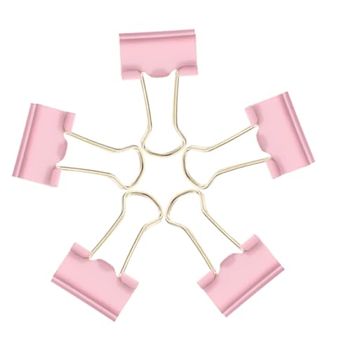 Veemoon 5 Stück Kleine Metall Binderclips Dekorative Büroklammern in Pastellpink Praktische Multifunktions Clips für Akten Notizen Karten für Schule und Bürogebrauch Veemoon 5 Stück Kleine Metall Binderclips Dekorative Büroklammern in Pastellpink Praktische Multifunktions Clips für Akten Notizen Karten für Schule und Bürogebrauch von Veemoon