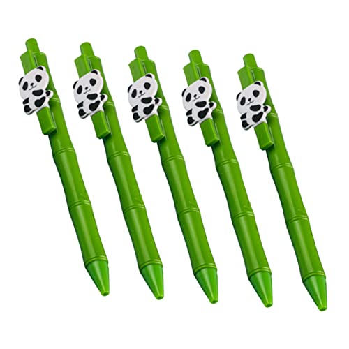 Veemoon 5 Stück Panda-Stift Panda-Gelstifte tragen Gelschreiber schwarz Cartoon-Tier-Stifte Schule schreibkladde kugelschreiber Dekorativer Stift dekorativer Tintenstift Signaturstift Abs von Veemoon