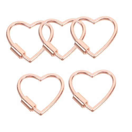 Veemoon 5 Stück Schraubverschluss Karabiner Roségold Teiliges für Diy Schmuckherstellung Langlebig und Elegant für Armbänder und Vielseitig Einsetzbar von Veemoon