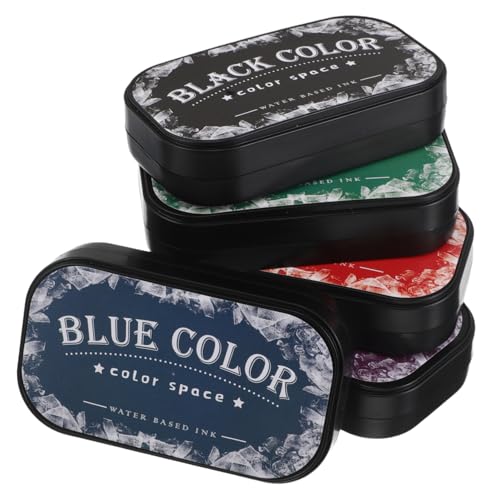 Veemoon 5 Stück Stempelkissen Vintage Ink Pads Kalligraphie -tintenpolster Handwerksmarkenpolster Pigment -tintenkissen Zum Stempeln Nachfüllpad Journaling Ink Pad Schwamm Auf Wasserbasis von Veemoon