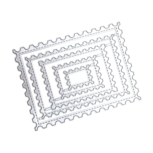 Veemoon 5 Stück Stempelmodell-Messerform Metall stirbt Briefmarkenstanzen für die Kartengestaltung Stanzformen Schneidwerkzeug Kartenherstellung stirbt Kohlenstoffstahl Silver von Veemoon