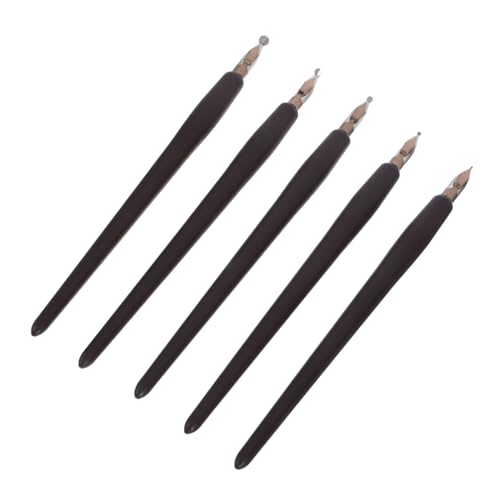Veemoon 5 Stück Stift Dekoration Zeichnen Künstlermalerei Füller Füllfederhalter Zum Zeichnen Kalligraphie-füllfederhalter Handgeschnitzte Stempel Holz Dunkelbraun Veemoon 5 Stück Stift Dekoration Zeichnen Künstlermalerei Füller Füllfederhalter Zum Zeichnen Kalligraphie-füllfederhalter Handgeschnitzte Stempel Holz Dunkelbraun von Veemoon