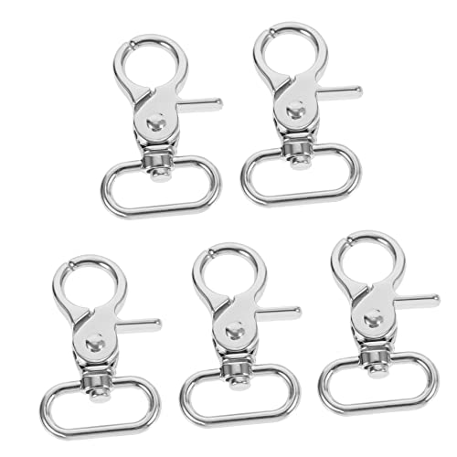 Veemoon 5 Stück Taschenzubehör Schulter Clip Klaue schnappen Geldbeutel bag hanger handtaschen zubehör Schlüsselringhaken Handtaschenbügel metallhaken Hummerschere Karabinerhaken Silver von Veemoon