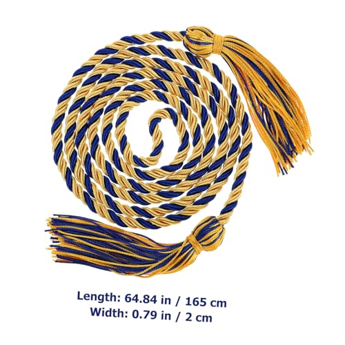 Veemoon 5 Stück Teiliges Abschluss ehrenseil mit Quaste Dekorative Graduation Cord für Doktoranden Stilvolle Abschlussrobe Accessoires in Gold und Blau für Abschlussfeier und Veemoon 5 Stück Teiliges Abschluss ehrenseil mit Quaste Dekorative Graduation Cord für Doktoranden Stilvolle Abschlussrobe Accessoires in Gold und Blau für Abschlussfeier und von Veemoon