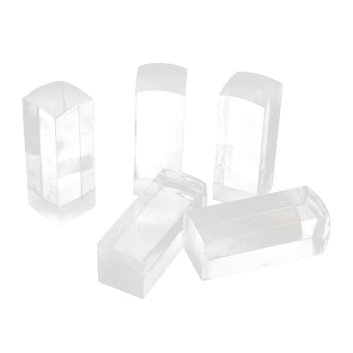 Veemoon 5 Stück Teiliges Acryl stempelset Transparente Quadratische Blanko stempel Praktische DIY Siegel für Scrapbooking Grußkarten Tagebücher Sicherer Acrylblock Einfach zu Verwenden von Veemoon