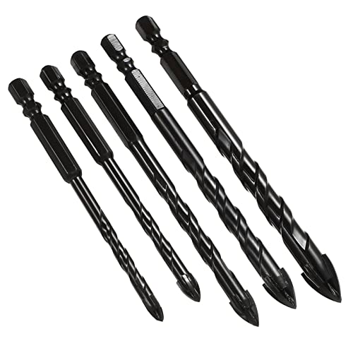 Veemoon 5 Stück Teiliges Bohrer Set für Fliesen und Keramische und Glasbohrer mit Sechskantschaft Präzise Bohrungen Marmor und Veemoon 5 Stück Teiliges Bohrer Set für Fliesen und Keramische und Glasbohrer mit Sechskantschaft Präzise Bohrungen Marmor und von Veemoon