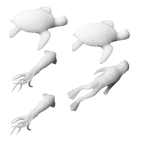 Veemoon 5 Stück Teiliges DIY Epoxidharz Ornament mit Schildkröten Tintenfischen und Tauchern für Mini Landschaftsdekoration Zubehör für Epoxidharz Projekte von Veemoon