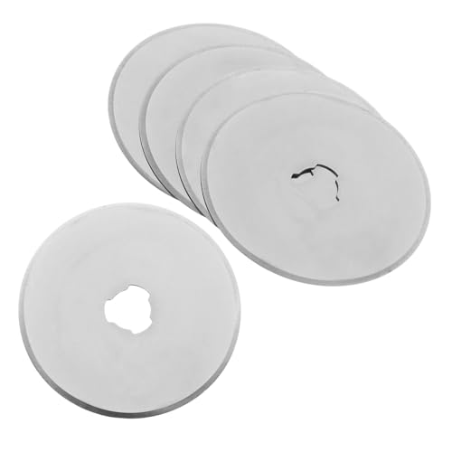 Veemoon 5 Stück Teiliges Ersatzklingen für Rollschneider Scharfe Edelstahl rotationsklingen für Stoff Lederzuschnitt Langlebig Präzise Schneideklingen für Quilting und Basteln Veemoon 5 Stück Teiliges Ersatzklingen für Rollschneider Scharfe Edelstahl rotationsklingen für Stoff Lederzuschnitt Langlebig Präzise Schneideklingen für Quilting und Basteln von Veemoon