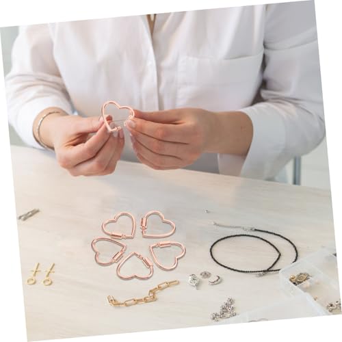 Veemoon 5 Stück Teiliges Herz Karabiner Schraubverschluss in Roségold Eleganter Schmuckverbinder für Halsketten Armbänder und DIY Bastelprojekte Vielseitig Einsetzbar für Alltag und Veemoon 5 Stück Teiliges Herz Karabiner Schraubverschluss in Roségold Eleganter Schmuckverbinder für Halsketten Armbänder und DIY Bastelprojekte Vielseitig Einsetzbar für Alltag und von Veemoon
