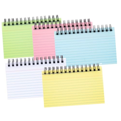 Veemoon 5 Stück Teiliges Kleines Spiral notizbuch Abreißbare Blätter Multifunktionale Memo pads in Gelb Grün Blau Rosa Praktisches Notizheft für Tägliche Planung und Nachrichten von Veemoon