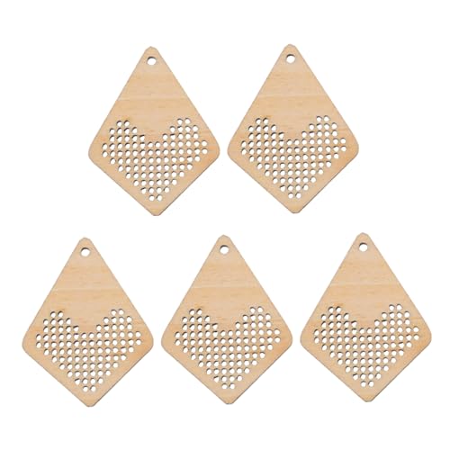 Veemoon 5 Stück Teiliges Mini Holzplatten für Kreuzstich Handgemachte Diy Holzchips für Bastelprojekte für Dekoration und Veemoon 5 Stück Teiliges Mini Holzplatten für Kreuzstich Handgemachte Diy Holzchips für Bastelprojekte für Dekoration und von Veemoon