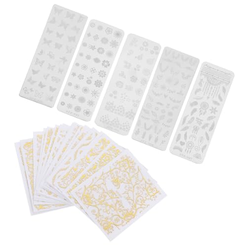 Veemoon 5 Stück Teiliges Nail Art Stamping Plate mit Floralen Motiven Nail Art Stencils Templates für DIY Maniküre Professionelle und Private Verwendung Kompatibel mit Stamper für Veemoon 5 Stück Teiliges Nail Art Stamping Plate mit Floralen Motiven Nail Art Stencils Templates für DIY Maniküre Professionelle und Private Verwendung Kompatibel mit Stamper für von Veemoon