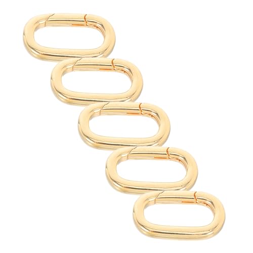 Veemoon 5 Stück Teiliges Ovales Karabiner Schmuckverbinder Kupfer Springverschluss für Halsketten und Armbänder Schlüsselanhänger Clips Langlebiger Schmuck Shortener Sicherer Verschluss Veemoon 5 Stück Teiliges Ovales Karabiner Schmuckverbinder Kupfer Springverschluss für Halsketten und Armbänder Schlüsselanhänger Clips Langlebiger Schmuck Shortener Sicherer Verschluss von Veemoon