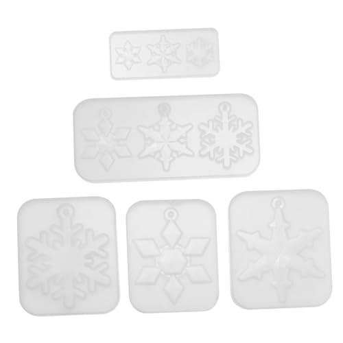 Veemoon 5 Stück Teiliges Silikon schneeflocken gießform Epoxidharz Anhänger DIY Schmuckherstellung Weihnachtsdeko Ornamentformen Leicht zu Entformen Vielseitig für Ohrhänger und Veemoon 5 Stück Teiliges Silikon schneeflocken gießform Epoxidharz Anhänger DIY Schmuckherstellung Weihnachtsdeko Ornamentformen Leicht zu Entformen Vielseitig für Ohrhänger und von Veemoon