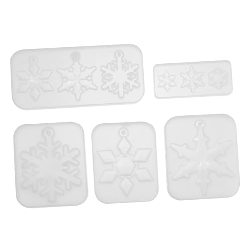 Veemoon 5 Stück Teiliges Silikon schneeflocken gießform Epoxidharz DIY Weihnachtsanhänger Leicht Flexibel Geeignet für Schmuckherstellung und Kreative Bastelprojekte Veemoon 5 Stück Teiliges Silikon schneeflocken gießform Epoxidharz DIY Weihnachtsanhänger Leicht Flexibel Geeignet für Schmuckherstellung und Kreative Bastelprojekte von Veemoon