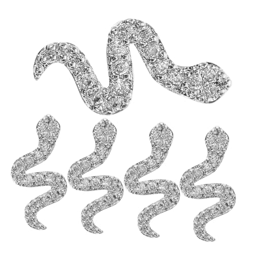 Veemoon 5 Stück Teiliges Snake Nail Art aus Silberfarbener Legierung mit Gothic Schlangen Rhinestones Funkelnde Nagelstuds für DIY Maniküre Stilvolle Nageldekoration für Alltag und Events Veemoon 5 Stück Teiliges Snake Nail Art aus Silberfarbener Legierung mit Gothic Schlangen Rhinestones Funkelnde Nagelstuds für DIY Maniküre Stilvolle Nageldekoration für Alltag und Events von Veemoon