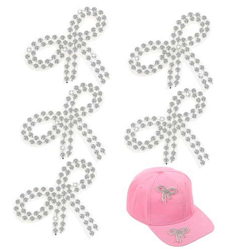 Veemoon 5 Stück Teiliges Strass Schleifen Aufnäher für Kleidung Taschen und Hüte Glitzernde Applikationen für Diy Reparaturen und Stilvolle Verzierungen von Veemoon