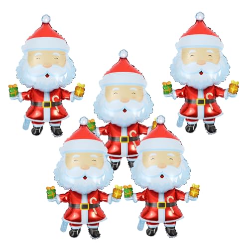 Veemoon 5 Stück Weihnachtsmann Folienballons Aluminiumfolie Weihnachtsdeko Weihnachtsbaum Dekoration für Fröhliche Weihnachtsfeiern und Festlichkeiten Langlebig und Vielseitig Einsetzbar Veemoon 5 Stück Weihnachtsmann Folienballons Aluminiumfolie Weihnachtsdeko Weihnachtsbaum Dekoration für Fröhliche Weihnachtsfeiern und Festlichkeiten Langlebig und Vielseitig Einsetzbar von Veemoon