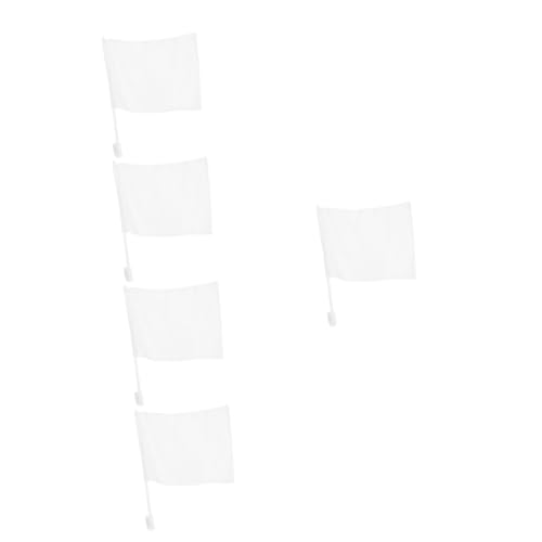 Veemoon 5 Stück Weiße Diy Auto Flagge Blanko Gartenfahne für Outdoor Dekoration Hitzeübertragbar Vielseitig Einsetzbar Wetterfest und Langlebig von Veemoon