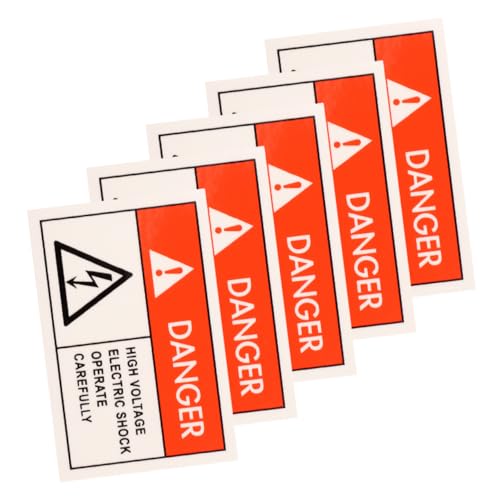 Veemoon 5 Stück individuelles Metallschild Elektrozaun Zeichen Türschild Namensschild Aufkleberhalter Drucker für Ölwechselaufkleber Aufkleber für Ölwechselfenster pp synthetisches Papier von Veemoon