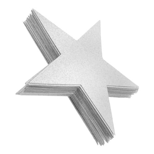 Veemoon 50 Blatt Glitzernde Stern Papierausschnitte für DIY Dekorationen Doppelseitige Stabile Sternformen für Klassenzimmer Partys und Pinnwände für Kreative Projekte von Veemoon