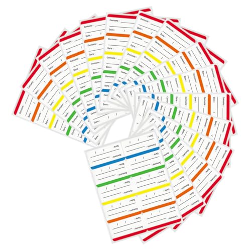Veemoon 50 Blatt Hochklebende Etiketten für Klare Kennzeichnung Organisation für Küche und von Veemoon