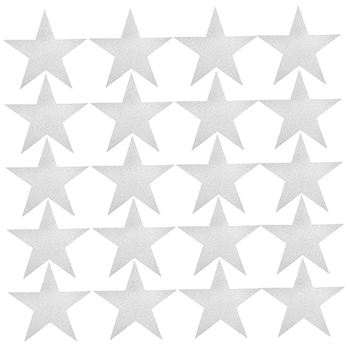 Veemoon 50 Blatt Sterne aus Papier Dekorationen aus Papierausschnitten Wandausschnitte papierschere decoupage Dekorative Papierausschnitte dekorative Tapetenausschnitte Bastelpapier Silver von Veemoon