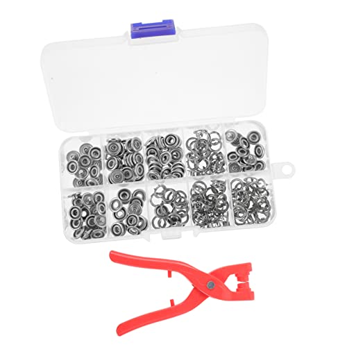 Veemoon 50 Sätze Teiliges Metalldruckknopf Set ohne Nähen Langlebige Metall Snap Verschlüsse mit Handpresse für DIY Kleidung Vielseitiges Nähzubehör Robustes Snap Fastener Kit für von Veemoon
