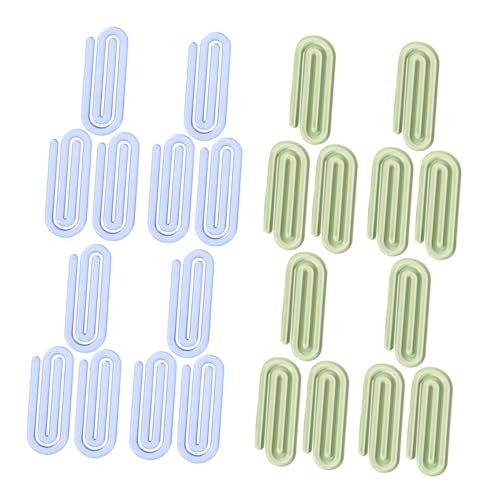 Veemoon 50 Stück Büroklammern aus Kunststoff Süße Kleine und Kreative Clips für Dokumente Notizen Fotos und Scrapbooking Transparente Grüne Transparente Blaue von Veemoon
