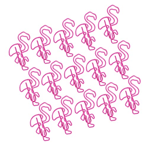 Veemoon 50 Stück Flamingo Büroklammern – Bunte - Lustige Büroklammern in Rosa Für Memo - Lesezeichen Und Kreative Bastelprojekte – Perfekt Für Tropical Party Deko Und Bürobedarf von Veemoon