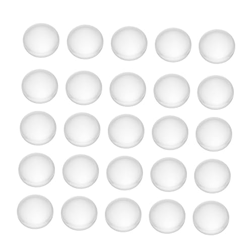 Veemoon 50 Stück Glasfleck Perlen Herstellung Reiz Schmuckzubehör Glas schnappt Edelsteinglas Porzellan-Cabochons Cabochons aus Glas Weiß von Veemoon