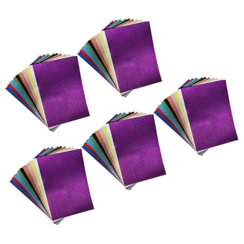 Veemoon 50 Stück Glitzer Kartonpapier Glänzendes Buntes Bastelpapier für DIY Projekte Scrapbooking Geburtstags und Hochzeitsdekoration Fade und Reißfest von Veemoon