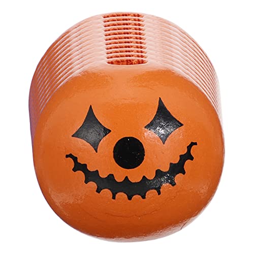 Veemoon 50 Stück Halloween Holzperlen mit Gesichtsdesign Bastelperlen für Schmuckherstellung und DIY Deko für Halloween Partys und Kreative Projekte von Veemoon
