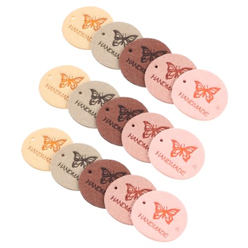 Veemoon 50 Stück Handgewebte Handmade Sewing Labels aus Leder Flexible Namensetiketten zum Annähen für Kleidung DIY Bekleidung Stricken Taschen Mützen und Accessoires Hautfreundlich und von Veemoon