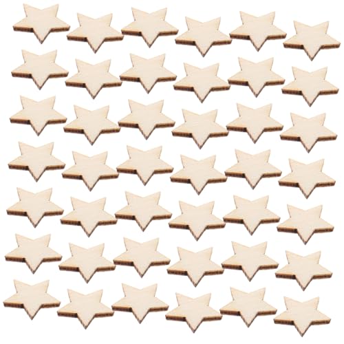 Veemoon 50 Stück Holz Pentagramm Zum Basteln Kleine Holzsterne Holzsterne Holzspäne DIY Sternausschnitte Bastelsterne Aus Holz DIY Holzspäne Holzscheiben Stern Holzspan von Veemoon