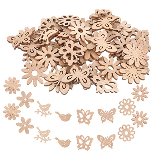Veemoon 50 Stück Holzblüten und Schmetterlingsformen aus Unbehandeltem Holz DIY Bastelholzscheiben Naturfarbene Holzchips zum Bemalen und Dekorieren für Festdekoration und Kreative Veemoon 50 Stück Holzblüten und Schmetterlingsformen aus Unbehandeltem Holz DIY Bastelholzscheiben Naturfarbene Holzchips zum Bemalen und Dekorieren für Festdekoration und Kreative von Veemoon