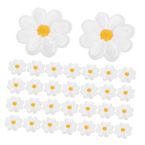 Veemoon 50 Stück Kleine Bestickte Aufnäher zum Nähen Vielseitige Blumen-applikationen für Jacken Taschen Hüte DIY Kleidung und Accessoires Einfache Anbringung Modischer Look von Veemoon